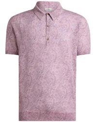 Etro - Polo Shirt With Floral Pattern - Lyst