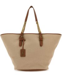 Saint Laurent - Cassandre Canvas Leather Tote Bag - Lyst