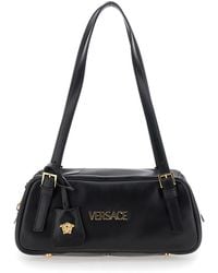 Versace - Shoulder Bag With Logo Lettering On The Front And Medusa - Lyst