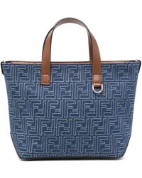 Fendi - Canvas And Leather Shopping Bag - Lyst