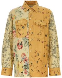 Marine Serre - Upcycled Floral Linen Twin Pocket Shirt - Lyst