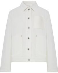 Loewe - X Paula's Ibiza Denim Jacket With Applied Leather Pocket - Lyst