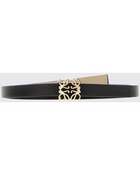 Loewe - Anagram Thin Calfskin Leather Belt With Monogram Buckle - Lyst