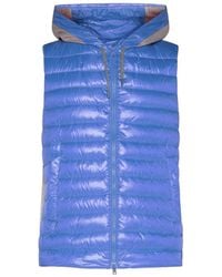 Herno - Hooded Padded Zip-Up Vest Jacket - Lyst