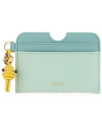 Fendi - Ff Diamonds Leather Card Case - Lyst