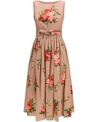 Dolce & Gabbana - Floral Motif Dress - Lyst