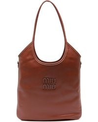 Miu Miu - Ivy Regular Leather Tote Bag - Lyst