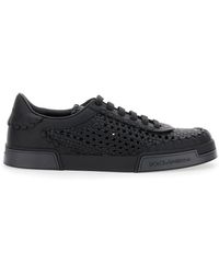 Dolce & Gabbana - 'Portofino' Sneakers With Mesh Inserts And Embossed Logo On The Side - Lyst