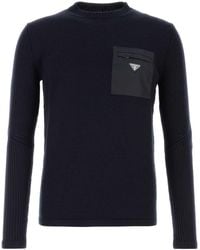 Prada - Midnight Wool Sweater - Lyst