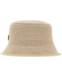 Prada - Sand Crochet Bucket Hat - Lyst