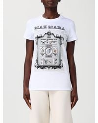 Max Mara - Printed Cotton T-Shirt - Lyst