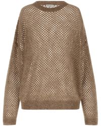 Brunello Cucinelli - Dazzling Mesh Sweaters And Cardigans - Lyst