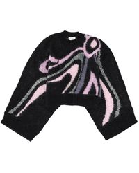PUCCI - Abstract Print Mohair Blend Poncho Sweater - Lyst