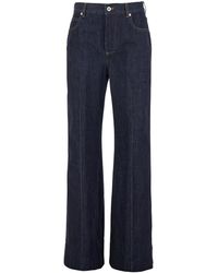 Bottega Veneta - Palazzo Jeans With Logo Patch On The Back - Lyst