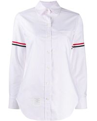 Thom Browne - University-stripe Oxd Shirt - Lyst
