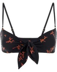 Fendi - Printed Stretch Nylon Bikini Top - Lyst