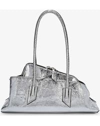 The Attico - La Passeggiata Small Laminated Leather Shoulder Bag - Lyst