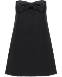 Self-Portrait - Crepe Bandeau Mini Dress - Lyst