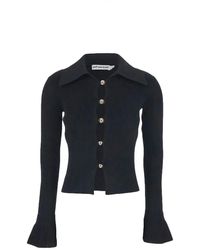 Self-Portrait - Button Down Knit Top - Lyst