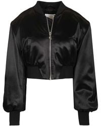 The Attico - Satin Bomber Jacket - Lyst