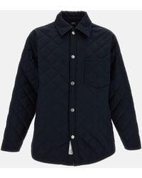 A.P.C. - Quilted Wool Blend Blouson Jacket With Classic Detailing - Lyst