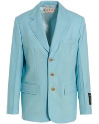 Marni - Cool Wool Long Blazer - Lyst