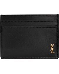 Saint Laurent - Tiny Cassandre Credit Card Case - Lyst