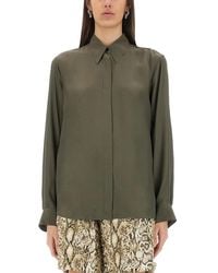 Dries Van Noten - Silk Blend Satin Shirt - Lyst