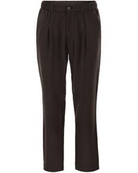 Herno - Wool And Modal-Blend Trousers With Elasticated Waist - Lyst