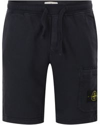 Stone Island - Regular Fit Jogger Shorts With Cargo Pocket - Lyst