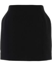 Balenciaga - Wool Mini Skirt - Lyst