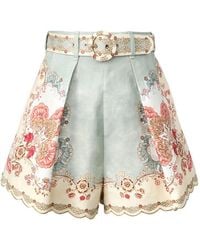 Zimmermann - Daylight Linen Tuck Short - Lyst