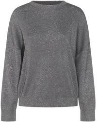 Brunello Cucinelli - Cotton Crewneck Sweater - Lyst