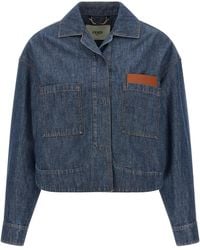 Fendi - Chambray Denim Jacket - Lyst