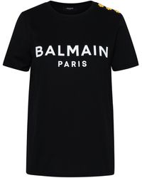 Balmain - Flocked Paris T-shirt - Lyst