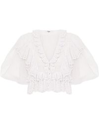 Chloé - Crop Ruffle Top - Lyst