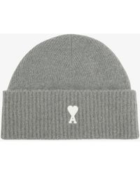 Ami Paris - Alpaca Blend Beanie Hat - Lyst
