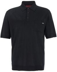 Gucci - Polo Shirt With Chest Pocket And Embroidered Logo On The Front - Lyst