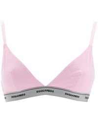 DSquared² - Cotton Bralette With Logo - Lyst