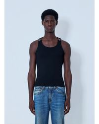 Jean Paul Gaultier Twisted Double Layered Tank Top in Black for