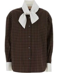 Marni - Embroidered Poplin Oversized Shirt - Lyst