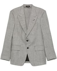 Tom Ford - Herringbone-Pattern Wool Blend Blazer - Lyst