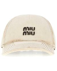 Miu Miu - Cotton Baseball Cap - Lyst