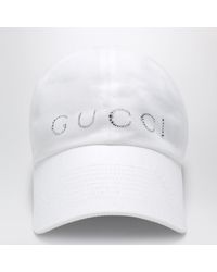 Gucci - Baseball Cap With Crystal Logo - Lyst