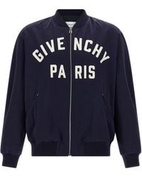 Givenchy - Cotton Satin Zipped Blouson - Lyst