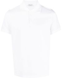 Saint Laurent - Cotton Piqué Cassandre Embroidery Polo Shirt - Lyst