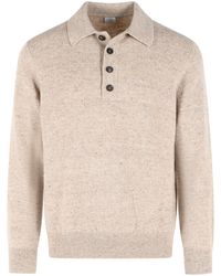 Eleventy - Wool Polo Shirt - Lyst