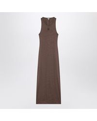 Loewe - Wool Dress With Anagram Logo - Lyst