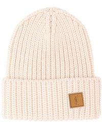 Saint Laurent - Ysl Wool Hat - Lyst