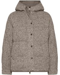 Brunello Cucinelli - Reversible Virgin Wool And Silk Down Jacket With Hood - Lyst